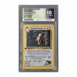Giovanni’s Persian 1st Edition Holo 8/132 Gym Challenge ACE 10 POP 1 Gem Mint - Image 2