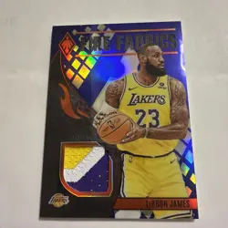 Panini Phoenix LeBron James Fire Fabrics Blue #FF-LBJ /25 ODIZ 9 Lakers - Image 1