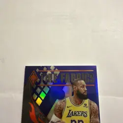 Panini Phoenix LeBron James Fire Fabrics Blue #FF-LBJ /25 ODIZ 9 Lakers - Image 2