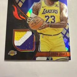 Panini Phoenix LeBron James Fire Fabrics Blue #FF-LBJ /25 ODIZ 9 Lakers - Image 3
