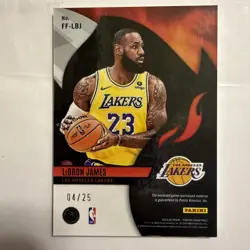 Panini Phoenix LeBron James Fire Fabrics Blue #FF-LBJ /25 ODIZ 9 Lakers - Image 4
