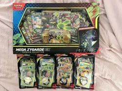 Lot 4 of Pokemon Mega Zygarde EX Premium Collection Box + 4 Blisters English - Image 1
