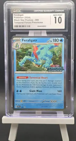 FERALIGATR SVP EN-SV STAMPED PRERELEASE BLACK STAR PROMO 089 FERALIGATR CGC 10 - Image 1