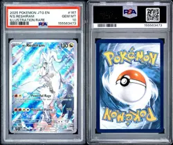 2025 Pokemon N'S Reshiram 167/159 Journey Together Illustration Rare PSA 10 - Image 3