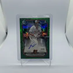 2026 Bowman Chrome Victor Figueroa 1st GREEN REPTILIAN AUTO #CPAVF /99 - Image 1