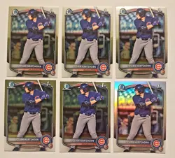 2025 Bowman Draft Josiah Hartshorn Lot (6) 1 Refractor/5 1st Chrome BDC-21 - Image 1
