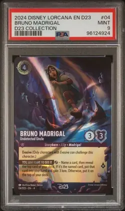 Disney Lorcana Bruno Madrigal D23 Promo 04/D23 Enchanted PSA 9 MINT - Image 1