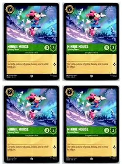 72 Minnie Mouse - Spinning Skater Playset x4 2026 Disney Lorcana Winterspell 4x - Image 1