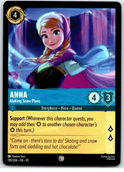 #139 Anna - Making Snow Plans PLAYSET x4 Disney Lorcana Whispers in the Well 4x - Image 4