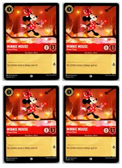#116 Minnie Mouse, Always Classy PLAYSET x4 Disney Lorcana The First Chapter 4x - Image 1