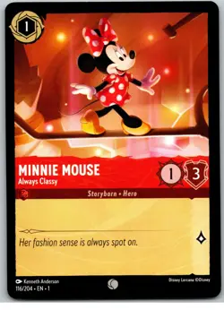 #116 Minnie Mouse, Always Classy PLAYSET x4 Disney Lorcana The First Chapter 4x - Image 2