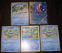 5 Froakie, Frogadier & Greninja Cards Including Greninja EX 041/142 LP-NM - Image 1