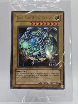 Yu-Gi-Oh Blue-Eyes White Dragon SEALED NM New Card JMP-001 Ultra Rare Holo Promo - Image 1
