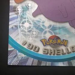 Shellder #90 - Topps BLUE LOGO - SILVER HOLO - Series 2 - POKEMON CARD - NM - Image 5