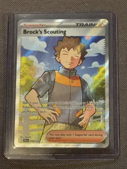 Brock’s Scouting 179/159 Full Art Secret Rare Pokemon Card Near Mint - Image 1