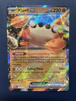 1x Klawf ex 120/197 Obsidian Flames Ultra Rare Holo Pokemon Card LP+ fast ship - Image 1