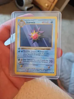 Starmie Pokemon Card WOTC 1st Edition Base Set Shadowless 64/102 LP - Image 1