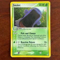Swalot 11/100 Holo Rare EX Crystal Guardians Pokemon Card DMG - Image 1