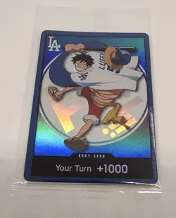2026 ONE PIECE LOS ANGELES DODGERS MONKEY D LUFFY DON CARD PROMO - Image 1