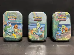 Pokemon Celebrations Empty Mini Tins 3 Lot Gens 1-3 With Art Cards - Image 1