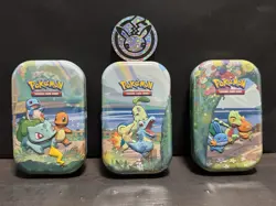 Pokemon Celebrations Empty Mini Tins 3 Lot Gens 1-3 With Art Cards - Image 2