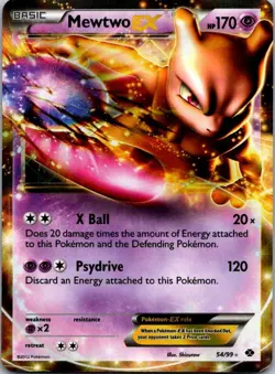 Mewtwo EX 54/99 Holo EX Rare Next Destinies Pokemon Card - Image 1