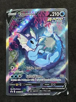 Vaporeon V SWSH181 Sword & Shield BLACK STAR Promo Holo Pokemon TCG Card NM - Image 1
