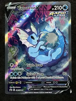 Vaporeon V SWSH181 Sword & Shield BLACK STAR Promo Holo Pokemon TCG Card NM - Image 3