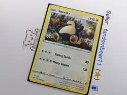 Snorlax RARE card 140/202 Sword & Shield Base Set 2020 Non-Holo Pokemon TCG LP - Image 3