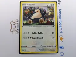 Snorlax RARE card 140/202 Sword & Shield Base Set 2020 Non-Holo Pokemon TCG LP - Image 5