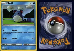 MARILL 34/147 Pokemon Card Burning Shadows Near Mint - Image 3