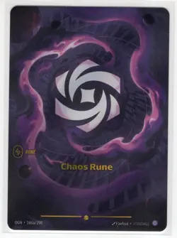 Riftbound League Of Legends Origins Foil Card OGN 166a Chaos Rune - Image 1