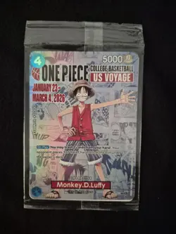 Monkey.D.Luffy (055) (College Basketball US Voyage) P-055 One Piece Promo Card. - Image 1