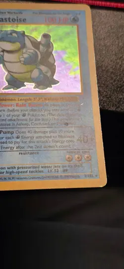 Pokemon Card Base Set Shadowless Blastoise 2/102 Unlimited Holo Holo Rare - Image 5