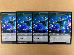 MTG 4x Human Monk Token # 10 Kamigawa: Neon Dynasty Magic the Gathering x4 NM - Image 1