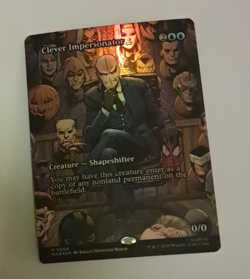 Clever Impersonator Poster FOIL NM Marvel Spiderman MTG MAGIC THE GATHERING MAR - Image 1