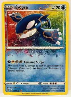 Shining Fates Pokemon Card, Kyogre 021/072 Amazing HOLOFOIL Rare - Image 1