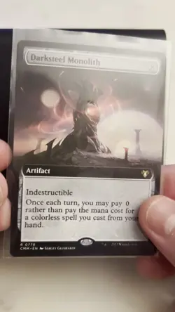 Darksteel Monolith (Extended Art) Commander Masters Regular - Image 2