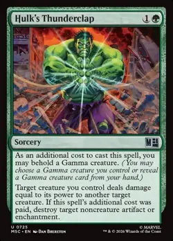 Hulk's Thunderclap Marvel Super Heroes Commander #725 Magic TCG - Image 1