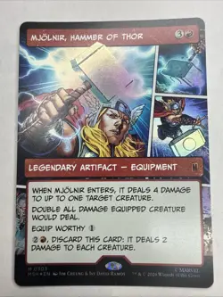 Mjolnir, Hammer of Thor (Borderless) (0303) Marvel Super Heroes Foil NM - Image 1