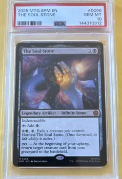 Magic The Gathering The Soul Stone Marvel's Spider-Man Mythic Artifact Black PS… - Image 1