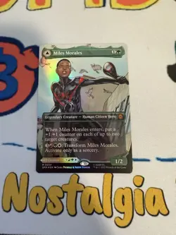 Foil Miles Morales 0234 (Borderless) Marvel's Spider-Man MTG Magic The Gathering - Image 2