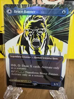 Bruce Banner / The Incredible Hulk (Borderless) 0390 Marvel Super Heroes MTG NM - Image 2