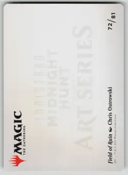 Field of Ruin Art Card Normal S Art Series: Innistrad: Midnight Hunt 72 NM - Image 2