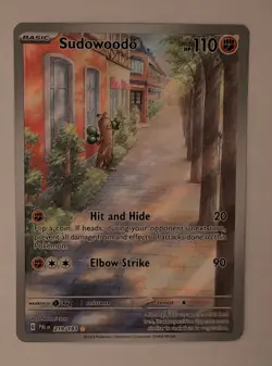 Pokemon Sudowoodo Illustration Rare. 219/193. Paldea Evolved PERFECT CENTERING! - Image 1