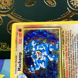 Pokemon TCG WOTC Base Set 1st Edition Machamp 8/102 Holo Rare NM - Image 3