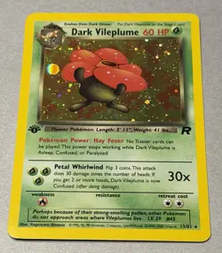 Pokemon TCG 1st Edition Dark VIleplume 13/82 Team Rocket Holo 2000 - Image 2