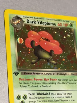 Pokemon TCG 1st Edition Dark VIleplume 13/82 Team Rocket Holo 2000 - Image 3