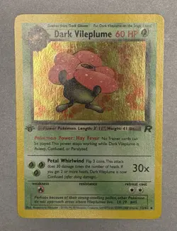 Pokemon TCG 1st Edition Dark VIleplume 13/82 Team Rocket Holo 2000 - Image 5