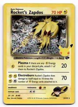 Rocket's Zapdos Celebrations: Classic Collection - Pokemon NM 15/132 - Image 1